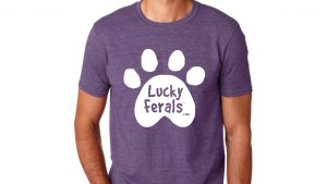 lucky ferals purple tshirt