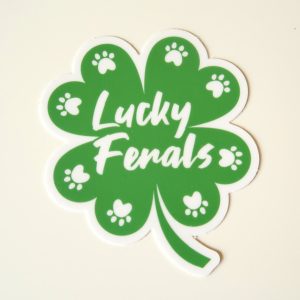 Lucky Ferals Four Leaf Clover Sticker